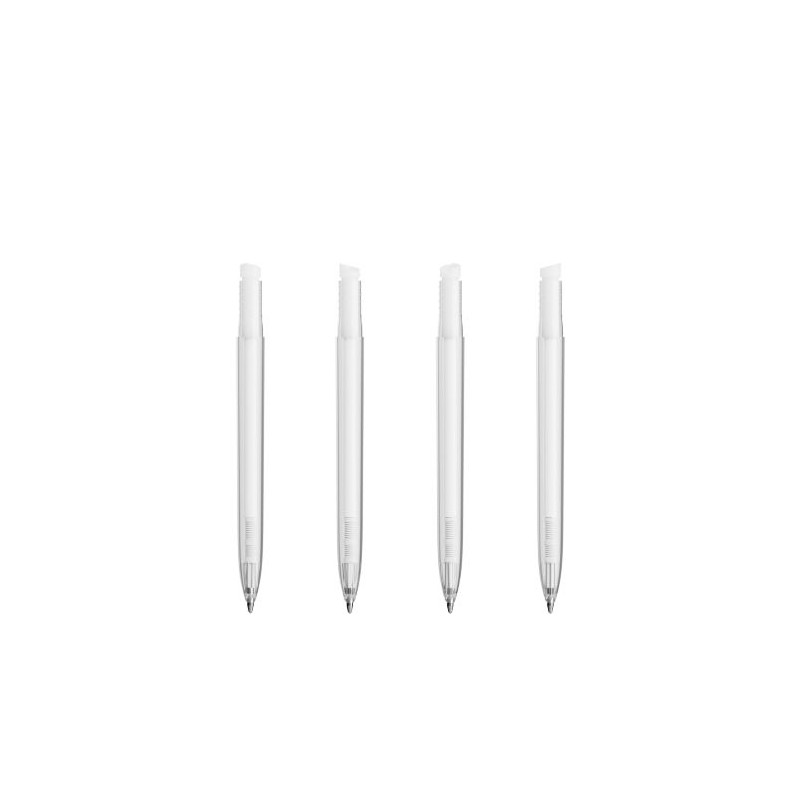Stylo Bille Premium Personnalisé Super Clip BIC® Matières : plastique Couleurs : transparent objet promotionnel éco-responsable