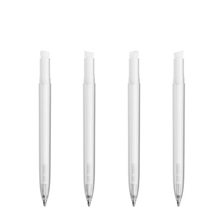 Stylo Bille Premium Personnalisé Super Clip BIC® Matières : plastique Couleurs : transparent objet promotionnel éco-responsable