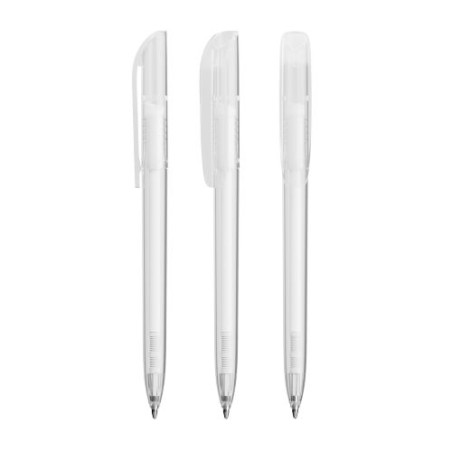 Stylo Bille Premium Personnalisé Super Clip BIC® Matières : plastique Couleurs : transparent objet promotionnel éco-responsable