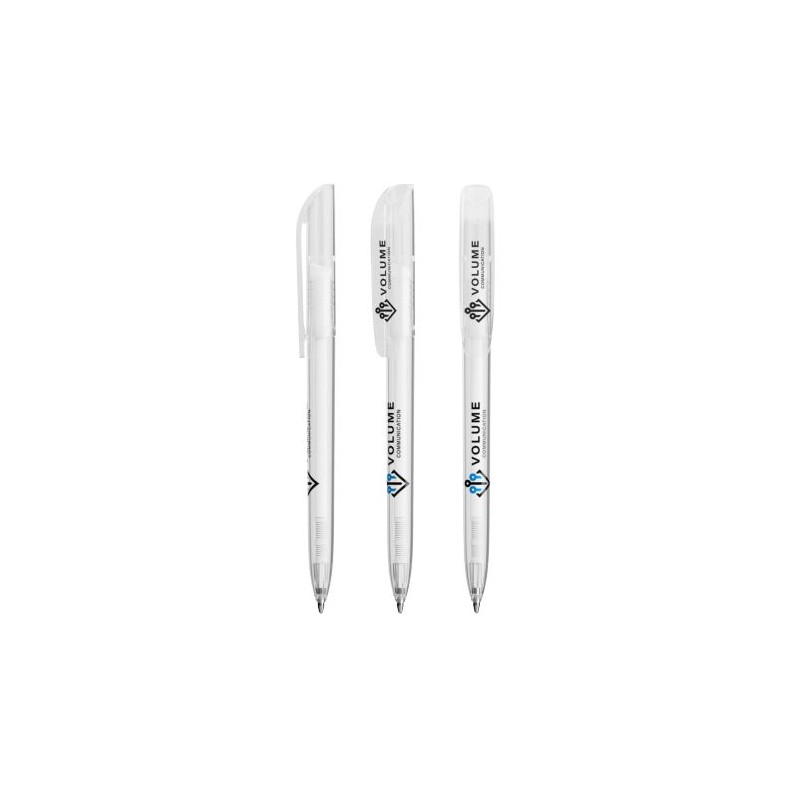 Stylo Bille Premium Personnalisé Super Clip BIC® Matières : plastique Couleurs : transparent objet promo petit budget