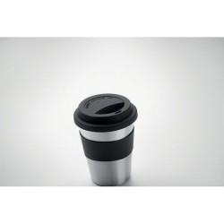 Gobelet en acier inox personnalisé 350ml - IRMUG Matières : acier inoxydable Couleurs : noir accessoire événementiel unique