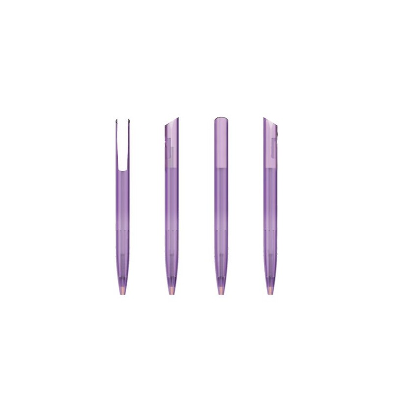Stylo publicitaire personnalisé BIC® Super Clip Bille Matières : plastique Couleurs : violet foncé givré objet promotionnel éco-