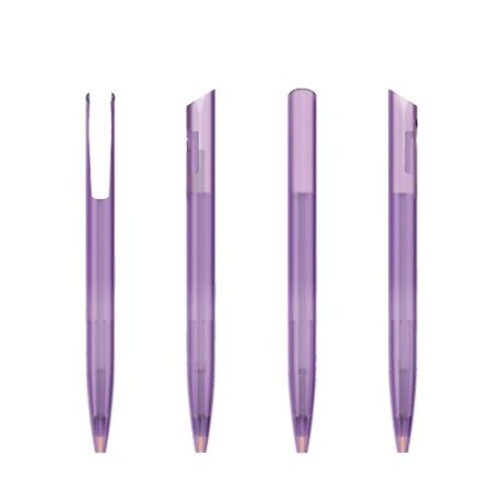 Stylo publicitaire personnalisé BIC® Super Clip Bille Matières : plastique Couleurs : violet foncé givré objet promotionnel éco-