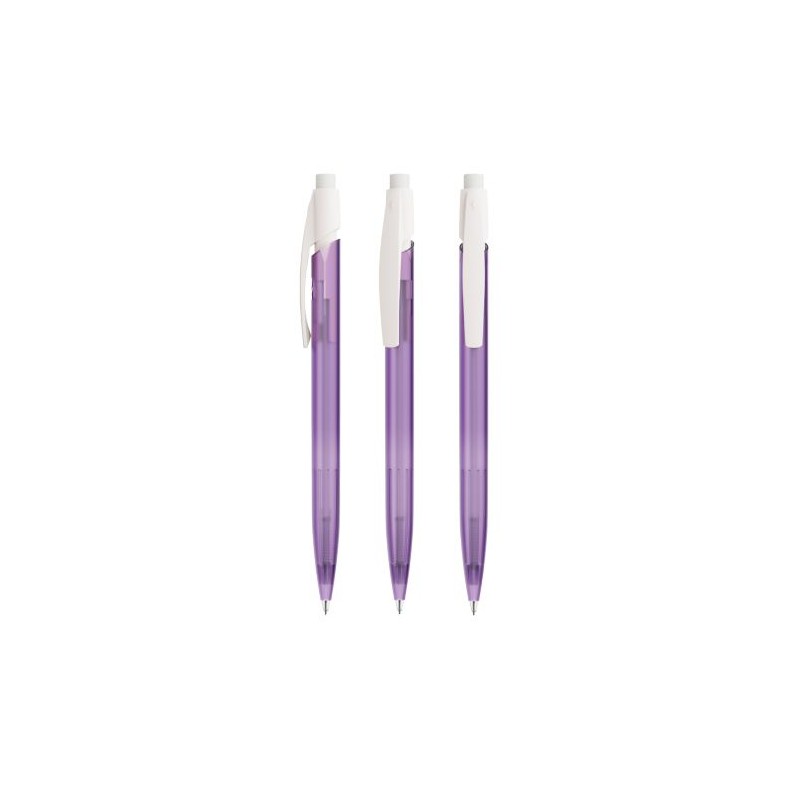 Stylo publicitaire personnalisé BIC® Super Clip Bille Matières : plastique Couleurs : violet foncé givré cadeau collaborateur pr