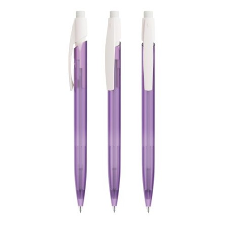 Stylo publicitaire personnalisé BIC® Super Clip Bille Matières : plastique Couleurs : violet foncé givré cadeau collaborateur pr