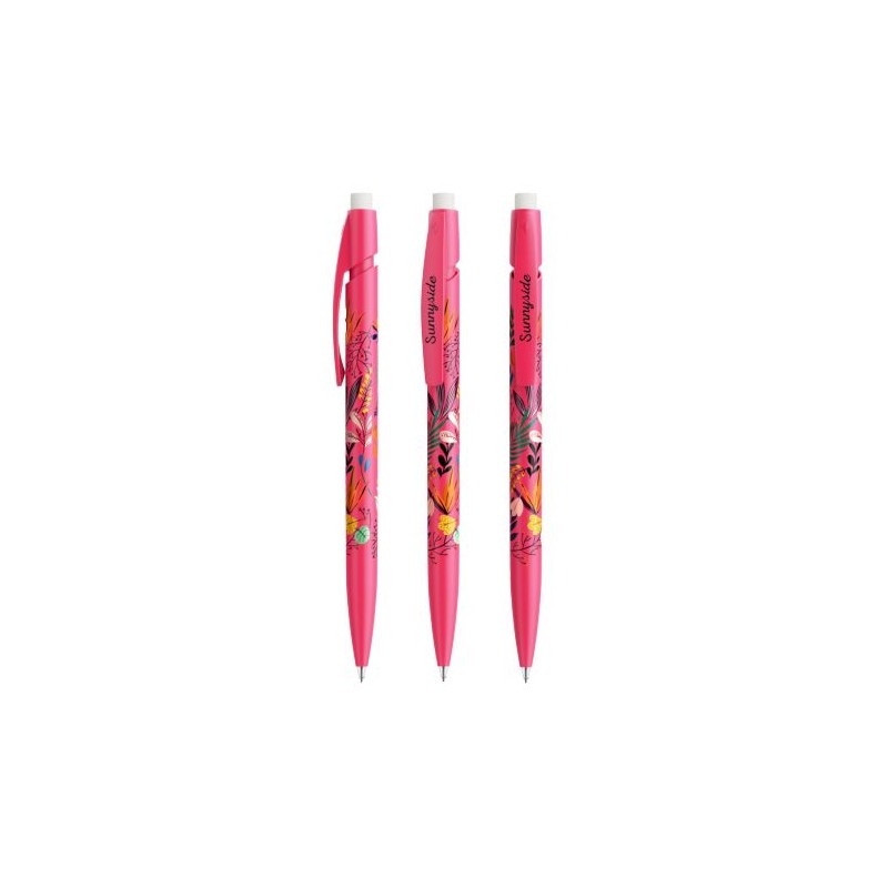 Stylo publicitaire personnalisé BIC® Super Clip Bille Matières : plastique Couleurs : fuchsia goodies personnalisé en stock