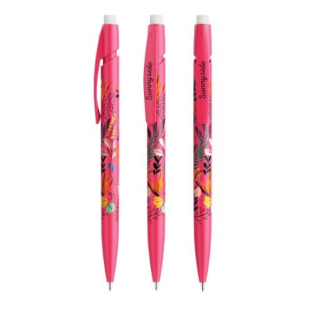 Stylo publicitaire personnalisé BIC® Super Clip Bille Matières : plastique Couleurs : fuchsia goodies personnalisé en stock