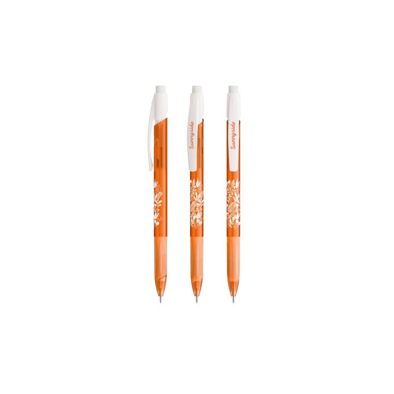 Porte-Mine Éco-responsable Personnalisé BIC® Media Clic Grip Matières : plastique Couleurs : blanc givré cadeau entreprise pas c