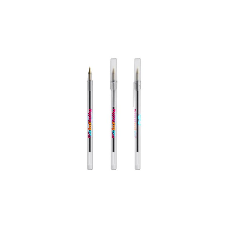 Stylo publicitaire personnalisé BIC® Media Clic Grip Matières : plastique Couleurs : blanc givré cadeau entreprise pas cher