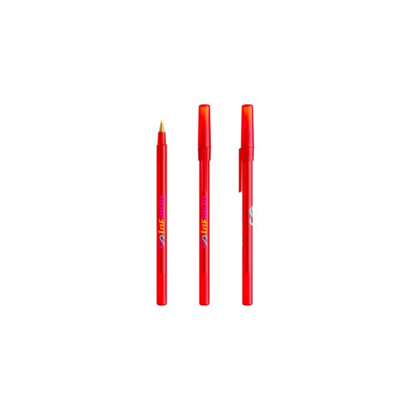 Stylo publicitaire personnalisé BIC® Media Clic Grip Matières : plastique Couleurs : rouge givré livraison express 24h 48h