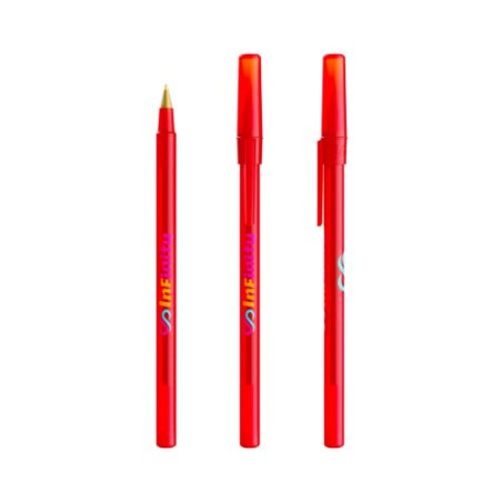 Stylo publicitaire personnalisé BIC® Media Clic Grip Matières : plastique Couleurs : rouge givré livraison express 24h 48h
