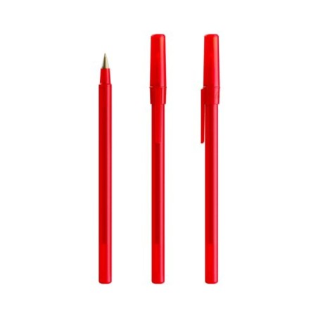 Stylo publicitaire personnalisé BIC® Media Clic Grip Matières : plastique Couleurs : rouge givré goodies entreprise design
