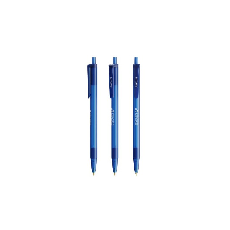 Stylo bille publicitaire personnalisé Softfeel® Clic Stic® BIC® Matières : plastique Couleurs : bleu foncé givré impression haut