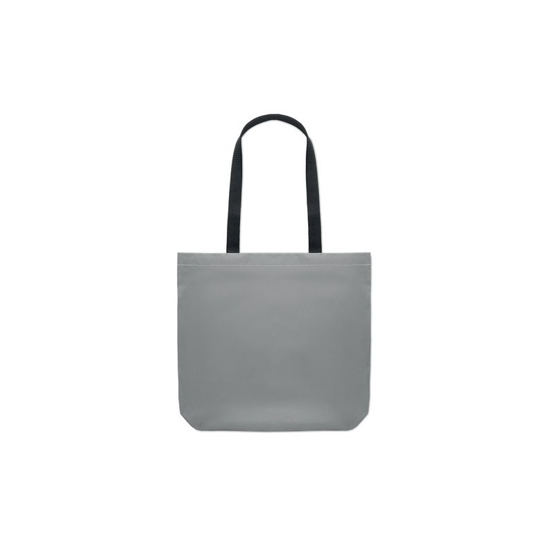 Sac shopping réfléchissant personnalisé pas cher - VISI TOTE Matières : PET Couleurs : argenté mat cadeau entreprise pas cher