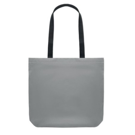 Sac shopping réfléchissant personnalisé pas cher - VISI TOTE Matières : PET Couleurs : argenté mat cadeau entreprise pas cher