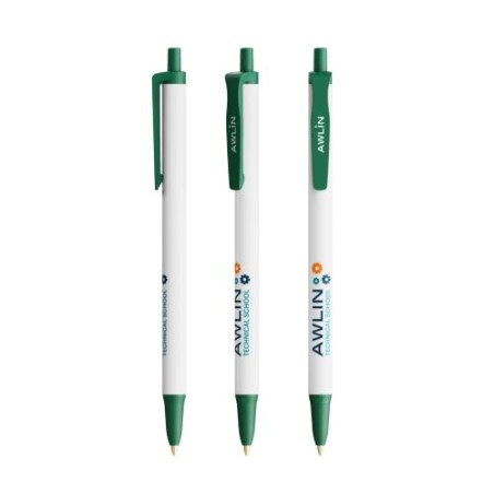 Stylo bille publicitaire  Clic Stic BIC® Couleurs : blanc givré