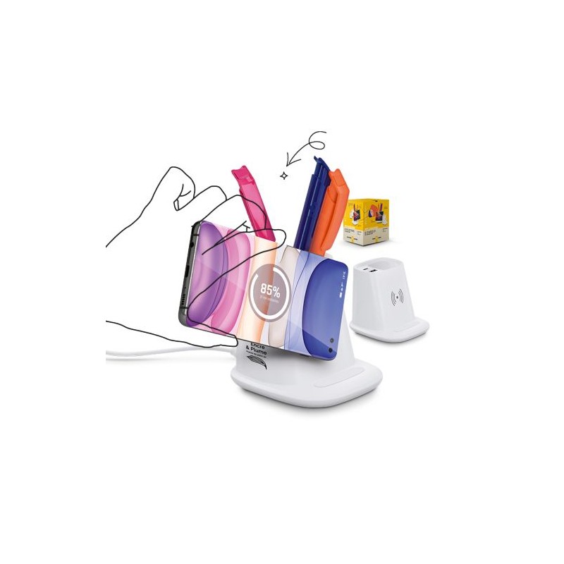 Chargeur Induction Personnalisé Pratique pour Pot à Crayons