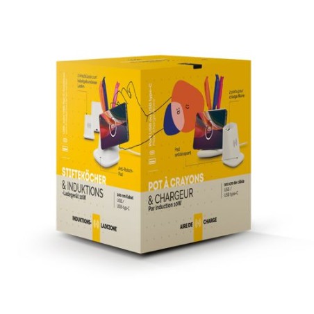 Chargeur Induction & Pot à Crayons Multifonction