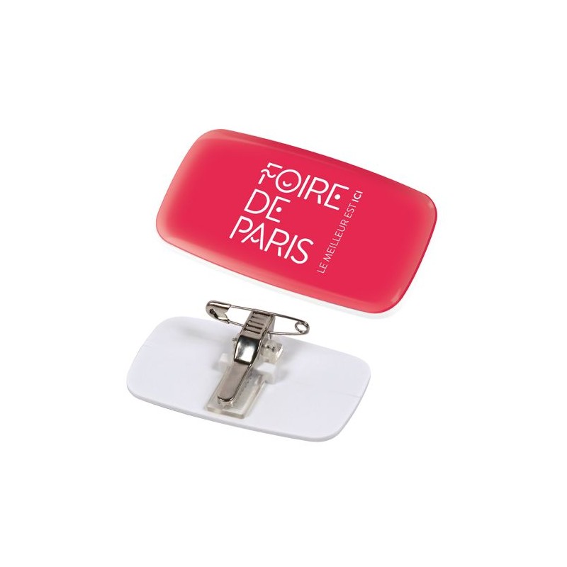 Badge Plastique Personnalisé avec Pince-Épingle