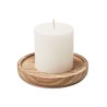 Bougeoir rond personnalisé avec bougie - PENTAS Matières : cire Couleurs : bois