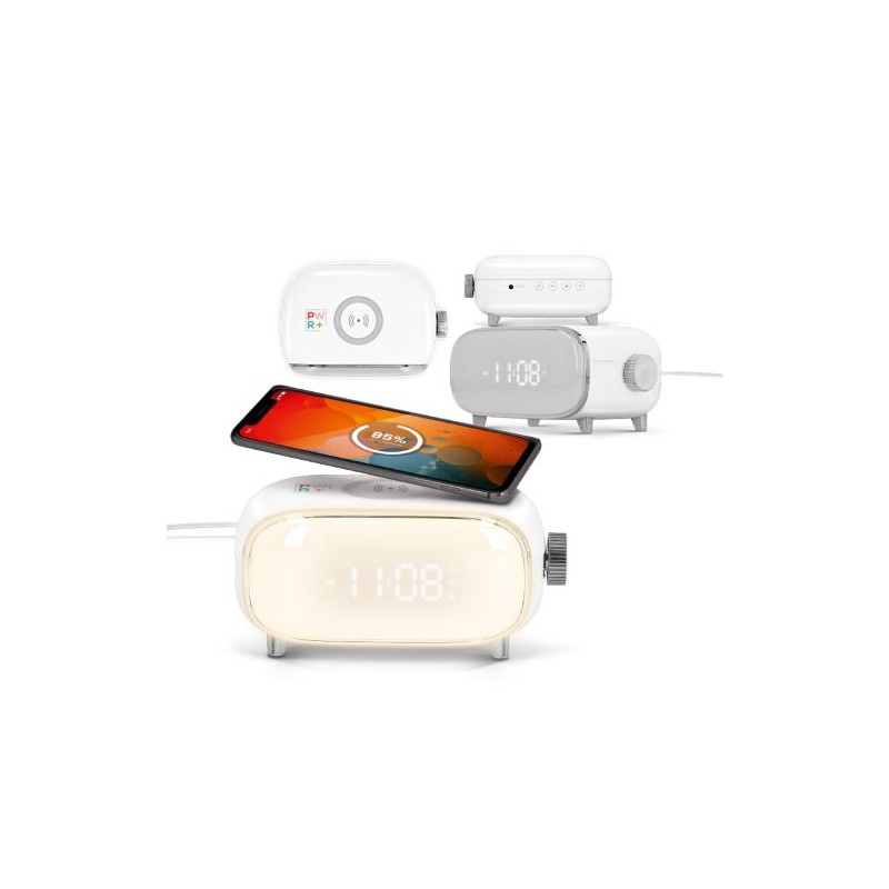 Réveil Induction Éco-responsable 10W - Chargeur Pratique Personnalisé Mousqueton Métal goodies publicitaire événementiel