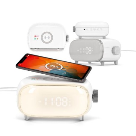 Réveil Induction Éco-responsable 10W - Chargeur Pratique Personnalisé Mousqueton Métal goodies publicitaire événementiel