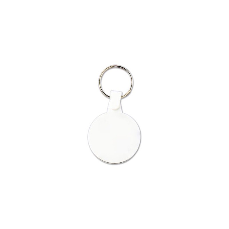 Porte-clés ronds personnalisés en plastique souple Ø41 mm (anneau 25 mm) pas cher cadeau entreprise pas cher