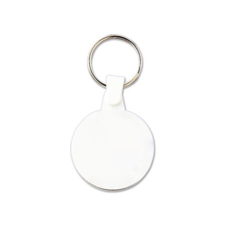 PORTE CLES PLASTIQUE SOUPLE ROND Ø41 mm (anneau 25 mm)