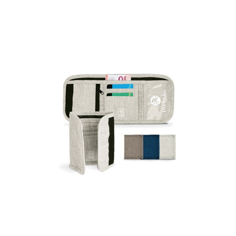 Porte-Monnaie de Voyage Sécurisé Personnalisé avec Compartiments pour Cartes et Billets cadeau entreprise pas cher