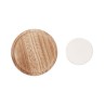 Bougeoir rond personnalisé avec bougie - PENTAS Matières : cire Couleurs : bois objet promotionnel éco-responsable