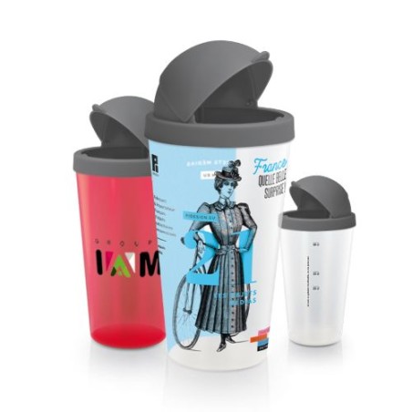Couvercle de poubelle  + Gobelet publicitaire 60 cl objet promotionnel éco-responsable