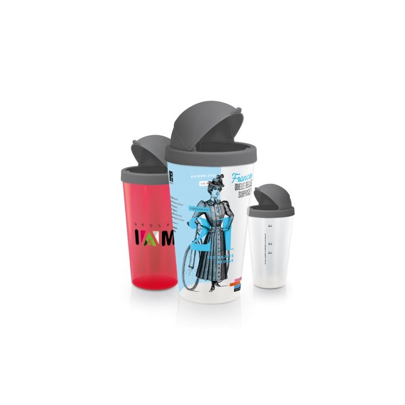 Couvercle de poubelle  + Gobelet publicitaire 60 cl livraison express 24h 48h