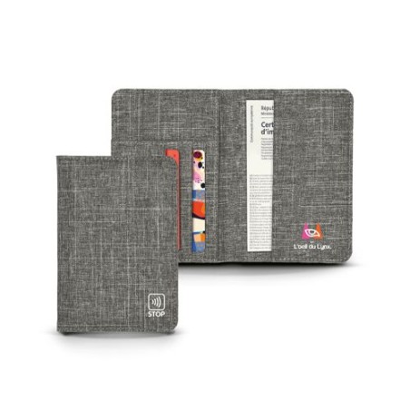Porte Passeport, Carte Grise et Carte de Crédit Éco-responsable avec Stop RFID - Personnalisé