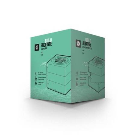 Enceinte sans fil personnalisée Cube BT5.0 - Cadeau d'entreprise idéal impression haute définition