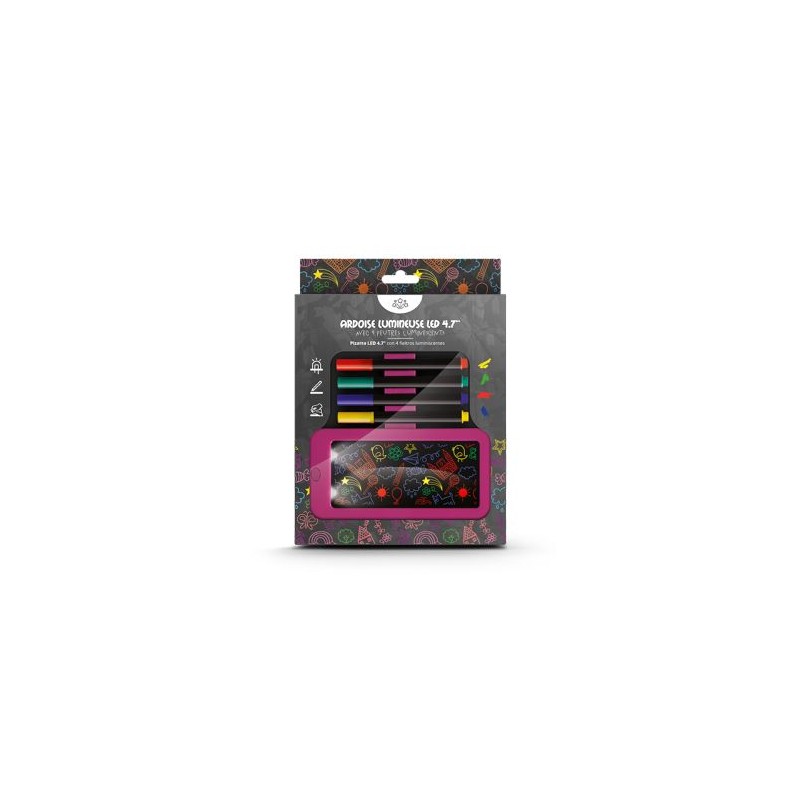 Ardoise Lumineuse Personnalisable Noire avec LED 14 x 13 cm personnalisation rapide en France