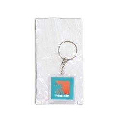 Porte-Clés Transparent avec Étiquette Personnalisable 2