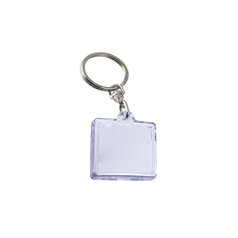 Porte-Clés Transparent avec Étiquette Personnalisable