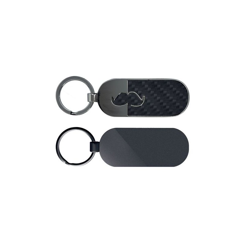 Porte-Clé Métal et Fibre de Carbone Élégant