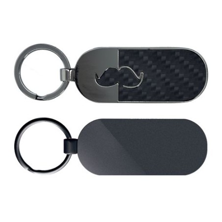 Porte-clé Métal et Fibre de Carbone Élégant