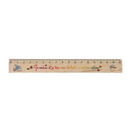 Règle Éco en Bois 17 cm - Durable et Personnalisable