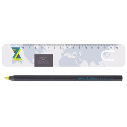 Kit de Bureau Fluo Jaune 17,6 cm - Personnalisé P 2