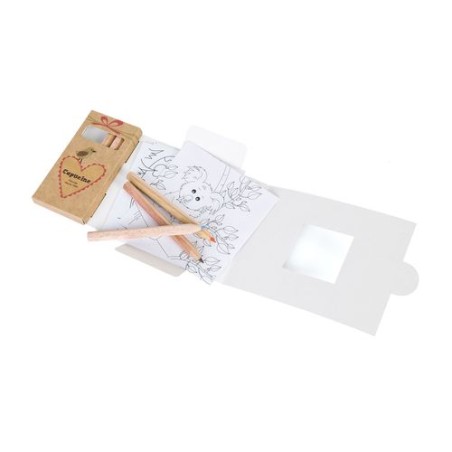Kit Éco-responsable de Coloriage avec 6 Crayons - Objets Publicitaires 8,7 impression haute définition