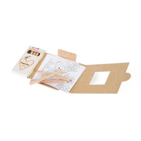 Kit Éco-responsable de Coloriage avec 6 Crayons - Objets Publicitaires 8,7 goodies personnalisé en stock