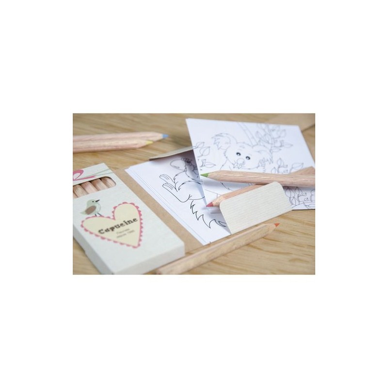Kit Éco-responsable de Coloriage avec 6 Crayons - Objets Publicitaires 8,7 cadeau entreprise pas cher