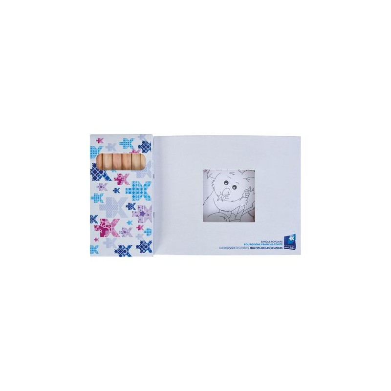 Kit Éco-responsable de Coloriage avec 6 Crayons - Objets Publicitaires 8,7 personnalisation rapide en France