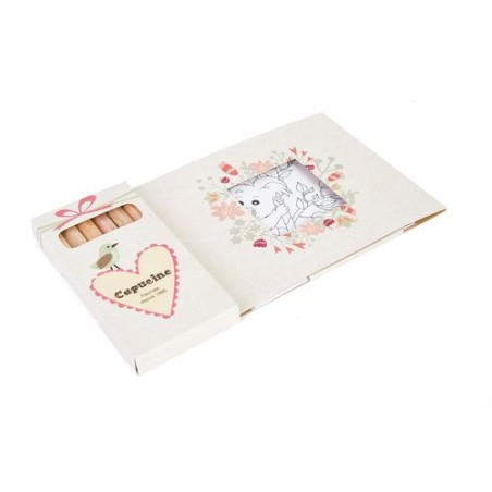 Kit Éco-responsable de Coloriage avec 6 Crayons - Objets Publicitaires 8,7 goodies personnalisé en stock