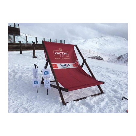 Transat publicitaire bois géant