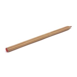 Crayon Publicitaire Hexagonal Naturel 8,7 cm - COEUR PRESTIGE ROUGE Matières : bois Couleurs : rouge 2