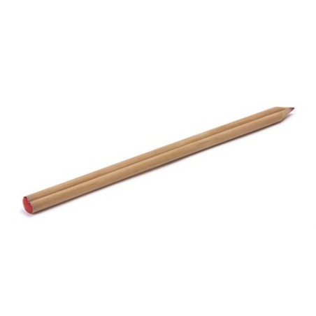 Crayon Publicitaire Hexagonal Naturel 8,7 cm - COEUR PRESTIGE ROUGE Matières : bois Couleurs : rouge objet promotionnel éco-resp