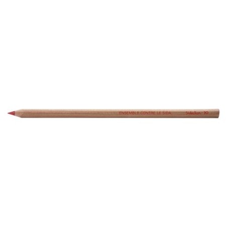 Crayon Publicitaire Hexagonal Naturel 8,7 cm - COEUR PRESTIGE ROUGE Matières : bois Couleurs : rouge accessoire événementiel uni